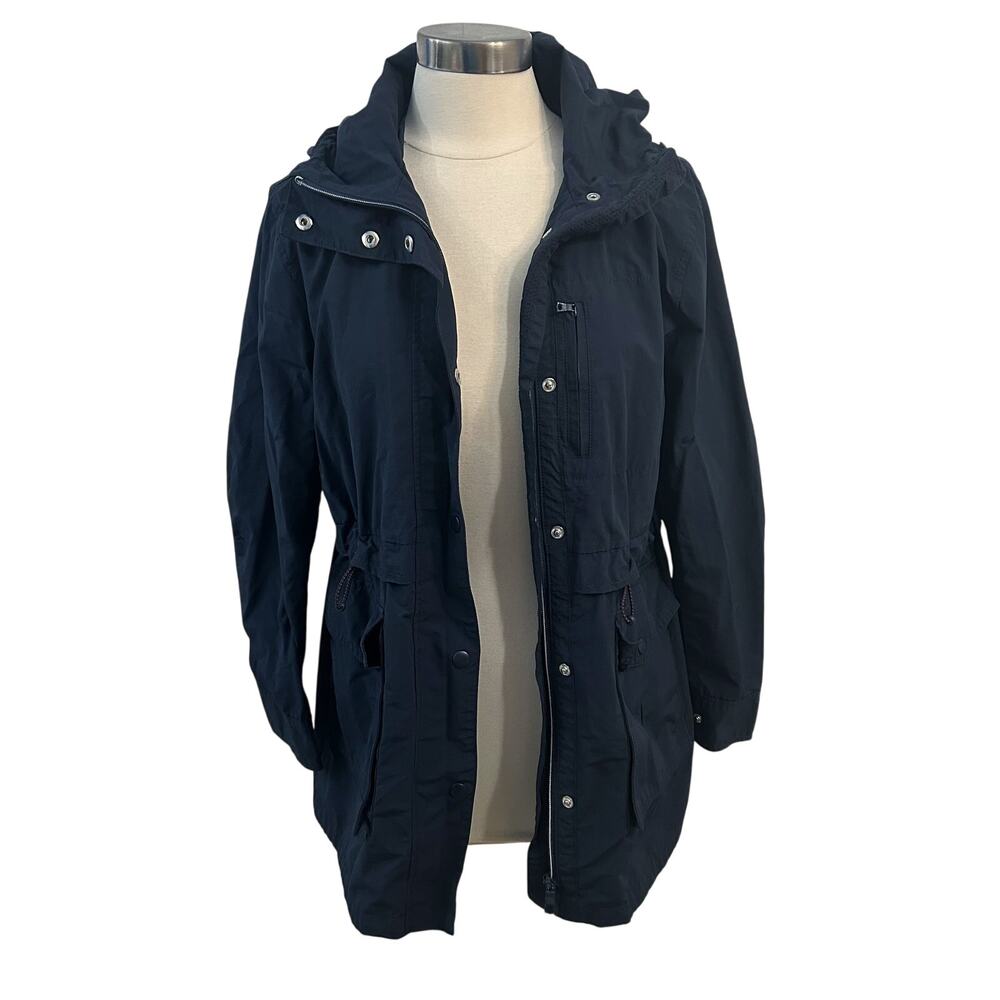J Crew Perfect lightweight jacket hooded navy XS - Picture 2 of 12